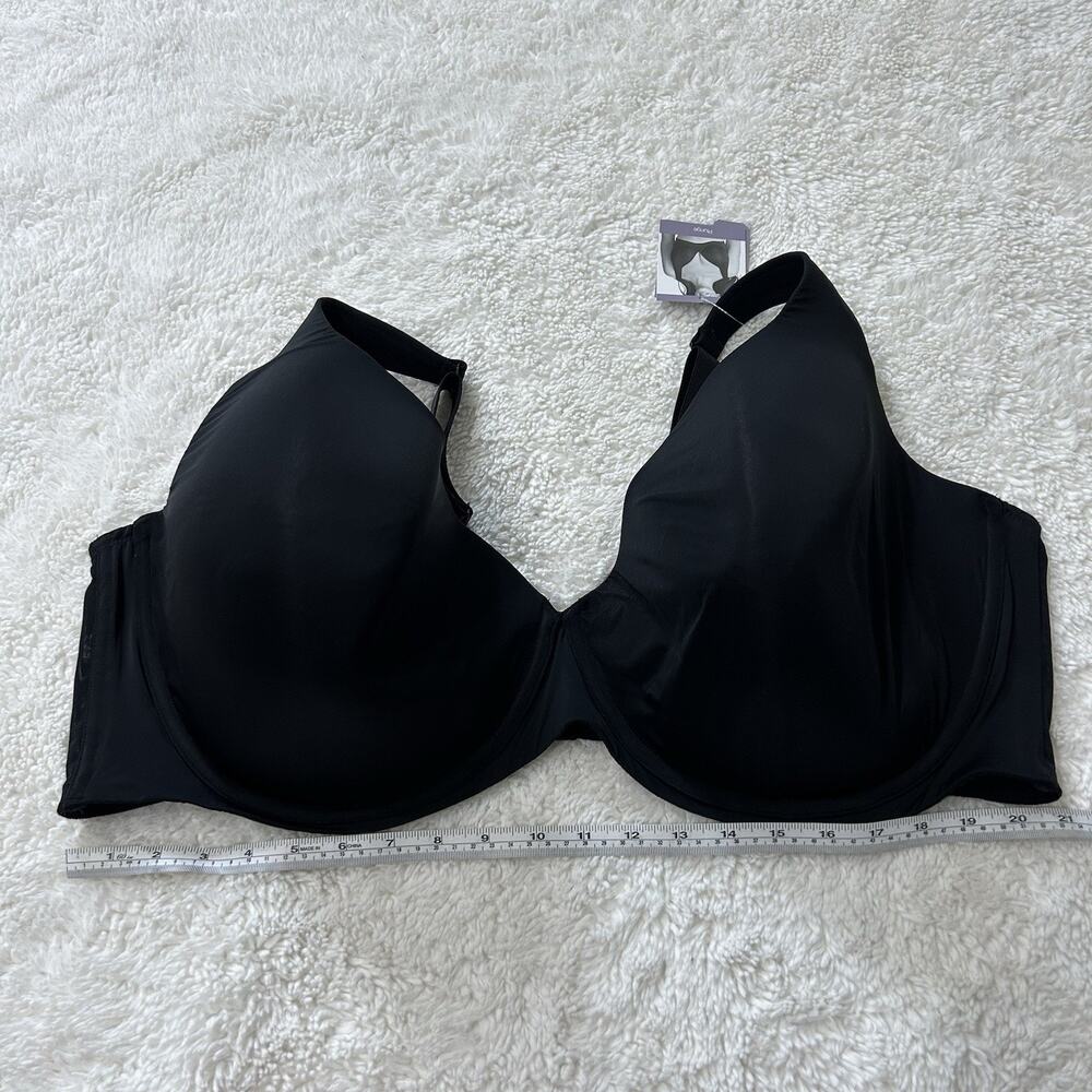 Catherines Intimates Womens Plus 54DDD Uplifting Plunge Bra Black Sexy Casual - Picture 3 of 6